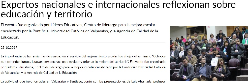 Expertos nacionales e internacionales reflexionan sobre educación y territorio