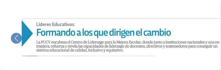El Mercurio de Valparaíso – Líderes Educativos: Formando a los que dirigen el cambio