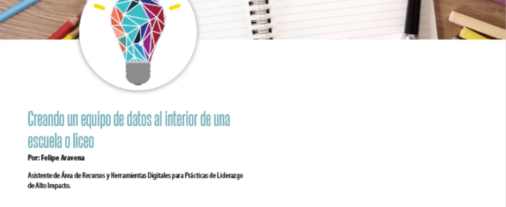 Creando un equipo de datos al interior de una escuela o liceo