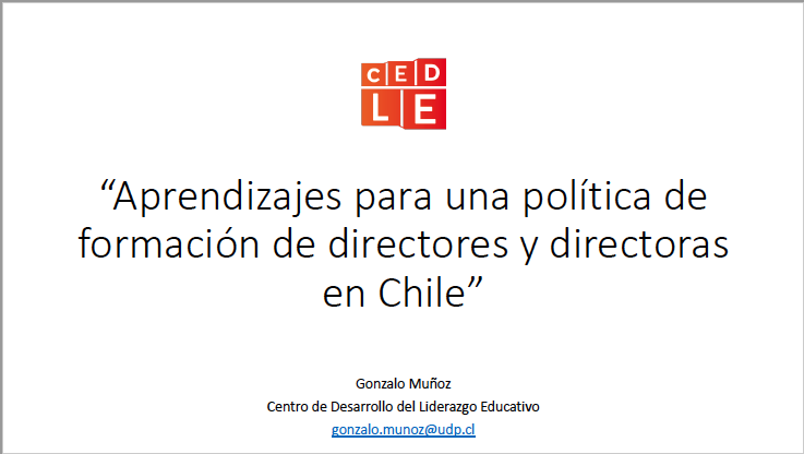 Aprendizajes para una política de formación de directores y directoras en Chile