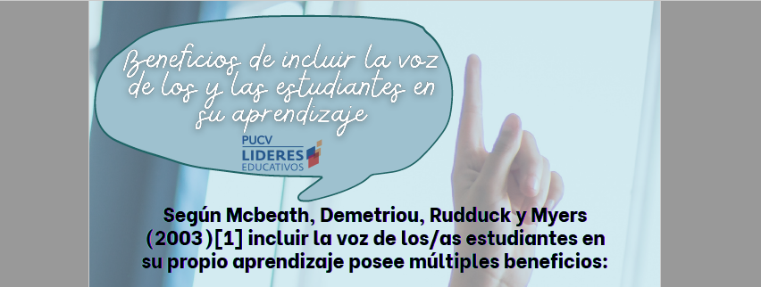 ¿Cuáles son los beneficios de incluir la voz de los y las estudiantes en sus aprendizajes?