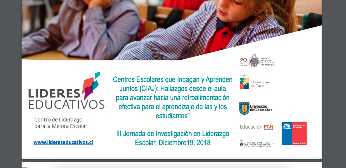 Centros Escolares que Indagan y Aprenden Juntos (CIAJ): Hallazgos desde el aula para avanzar hacia una retroalimentación efectiva para el aprendizaje de las y los estudiantes