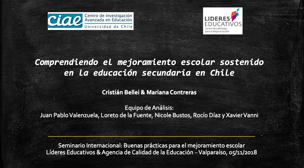 Comprendiendo el mejoramiento escolar sostenido en la educación secundaria en Chile