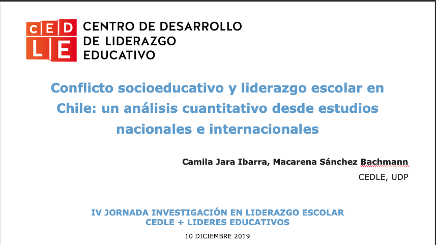 Conflicto socioeducativo y liderazgo escolar en Chile: Un análisis cuantitativo desde estudios nacionales e internacionales