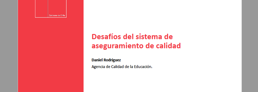 PRESENTACIÓN DESAFÍOS DEL SISTEMA DE ASEGURAMIENTO DE CALIDAD