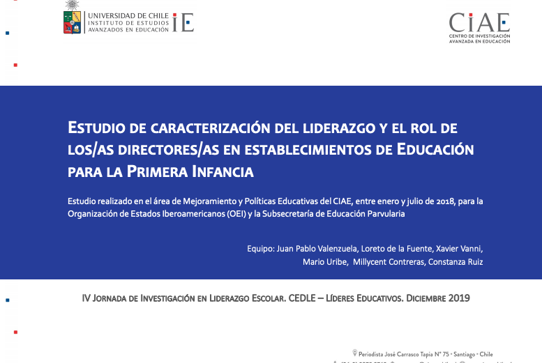 Estudio de caracterización del liderazgo y el rol de los directores en establecimientos de Educación para la Primera Infancia