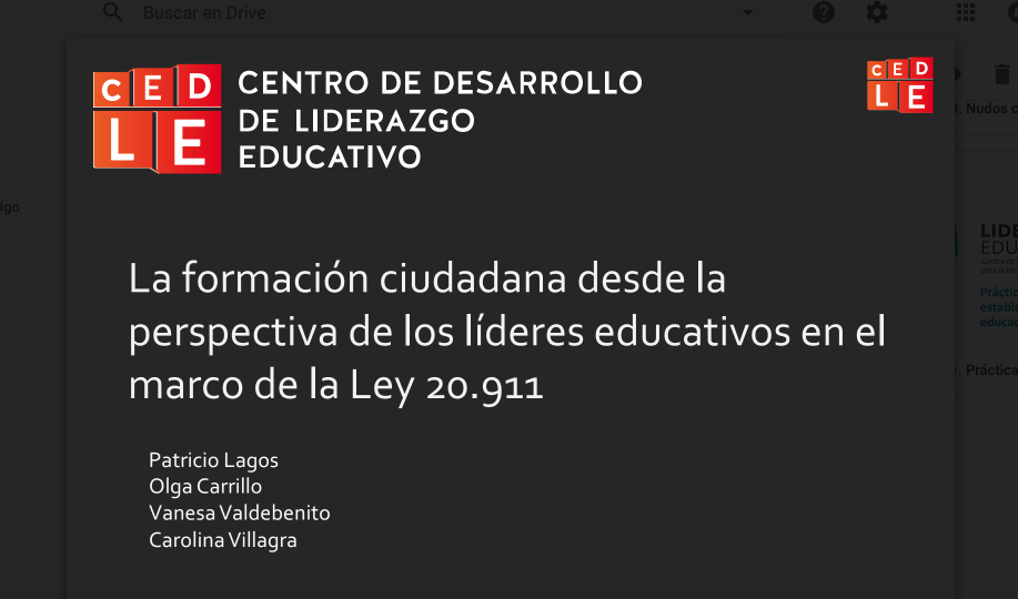 La formación ciudadana desde la perspectiva de los líderes educativos en el marco de la Ley 20.911