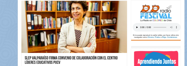 Prensa: SLEP Valparaíso firma convenio de colaboración con el Centro Líderes Educativos PUCV