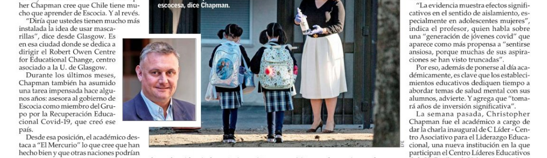 Christopher Chapman: “Muchos niños están más seguros estando en el colegio que en sus casas”