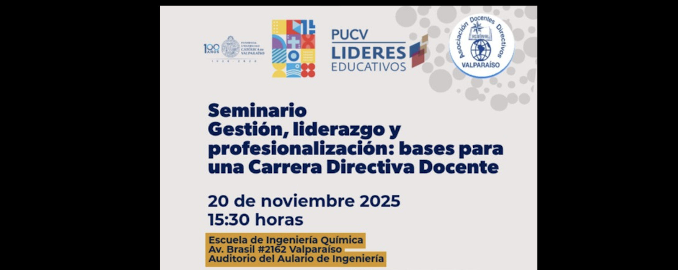 Evento recomendado: Seminario Gestión, liderazgo y profesionalización: bases para una Carrera Directiva Docente