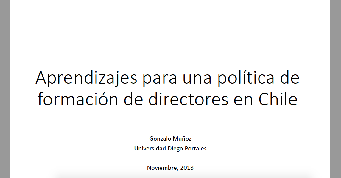 Aprendizajes para una política de formación de directores en Chile
