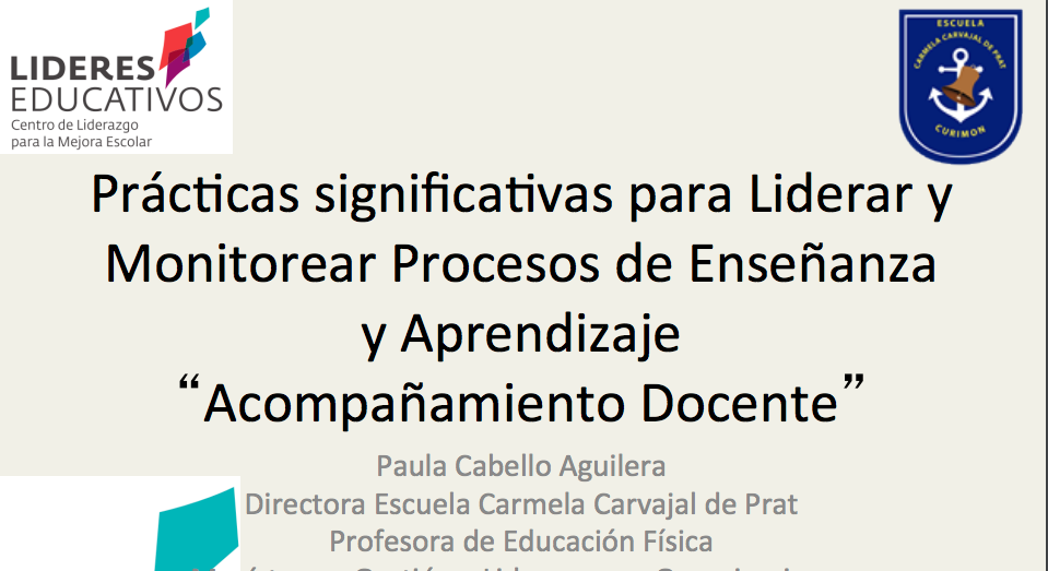 Prácticas significativas para liderar y Monitorear Procesos de Enseñanza y Aprendizaje “Acompañamiento Docente” – PACE UPLA