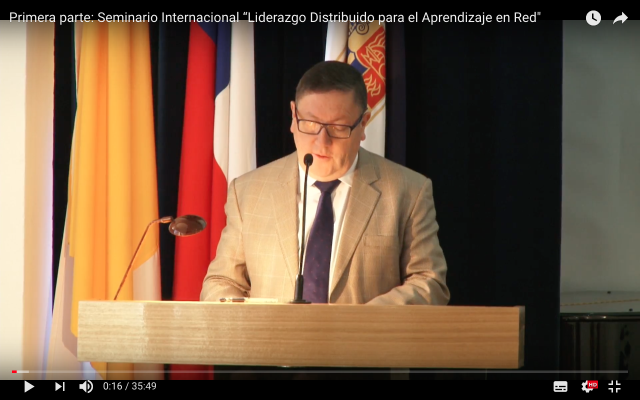 Streaming presentación Seminario Internacional “Liderazgo Distribuido para el Aprendizaje en Red: Fortaleciendo la Colaboración”