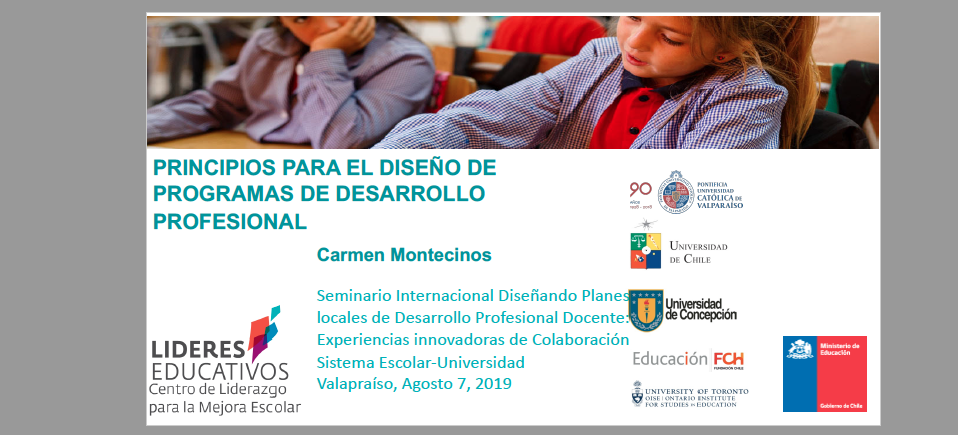 Principios para el diseño de programas de desarrollo profesional