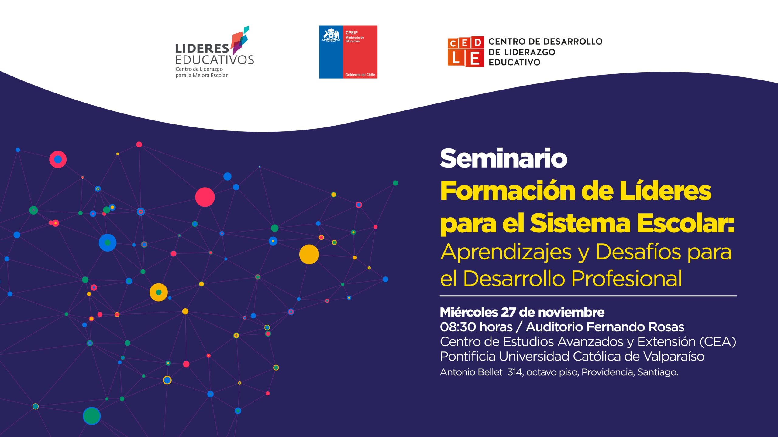 [CUPOS COMPLETOS] Inscripciones abiertas para seminario sobre formación en liderazgo y desarrollo profesional docente