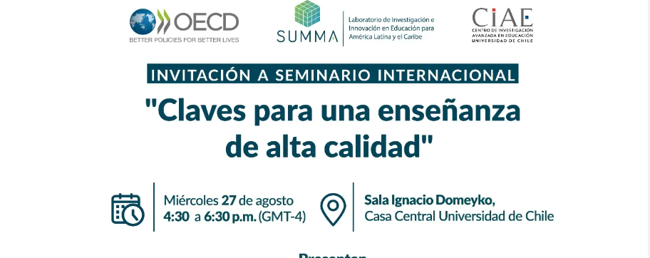 Evento Recomendado: Seminario internacional: «Claves para una educación de alta calidad»