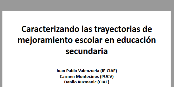 Caracterizando las trayectorias de mejoramiento escolar en educación secundaria