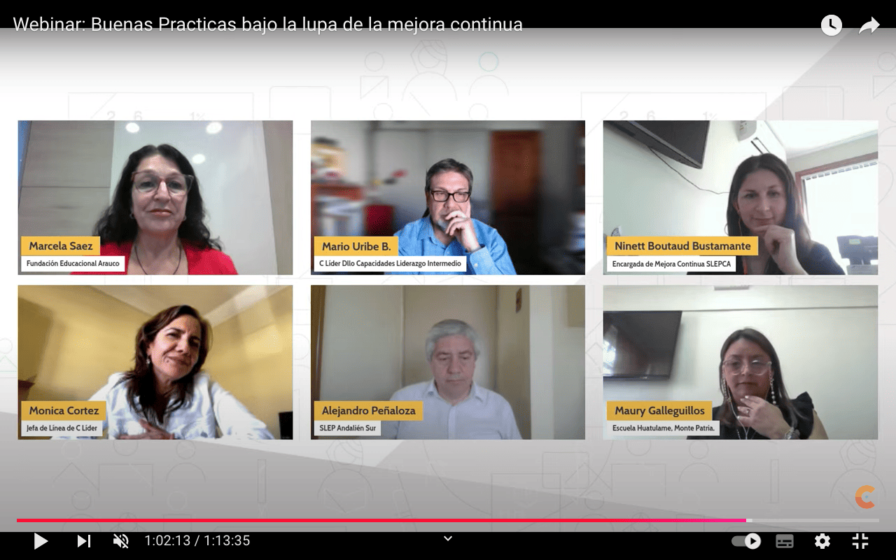 Último webinar de C Líder presentó experiencias de buenas prácticas escolares, de trabajo en red y del nivel intermedio