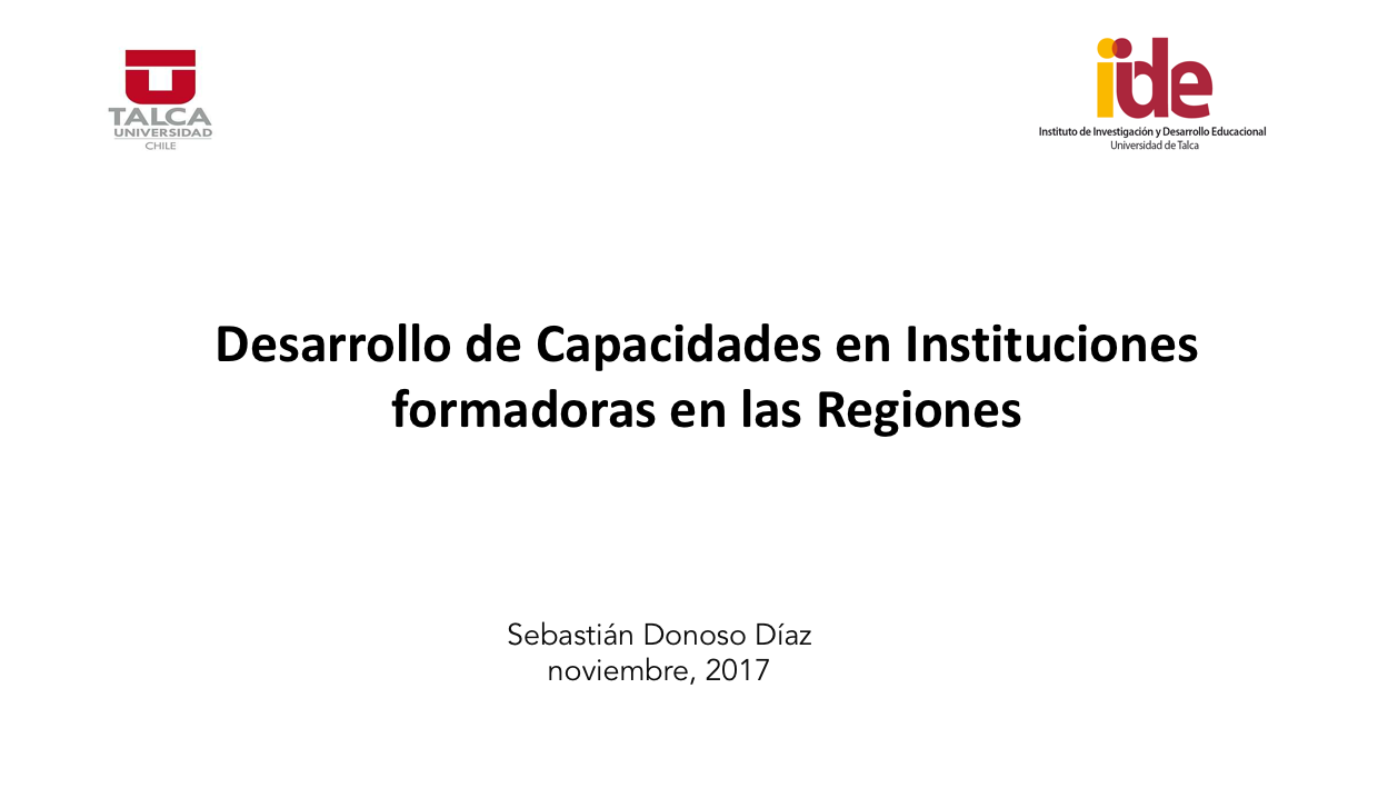 Sebastián Donoso: “Desarrollo de Capacidades en Instituciones Formadoras”